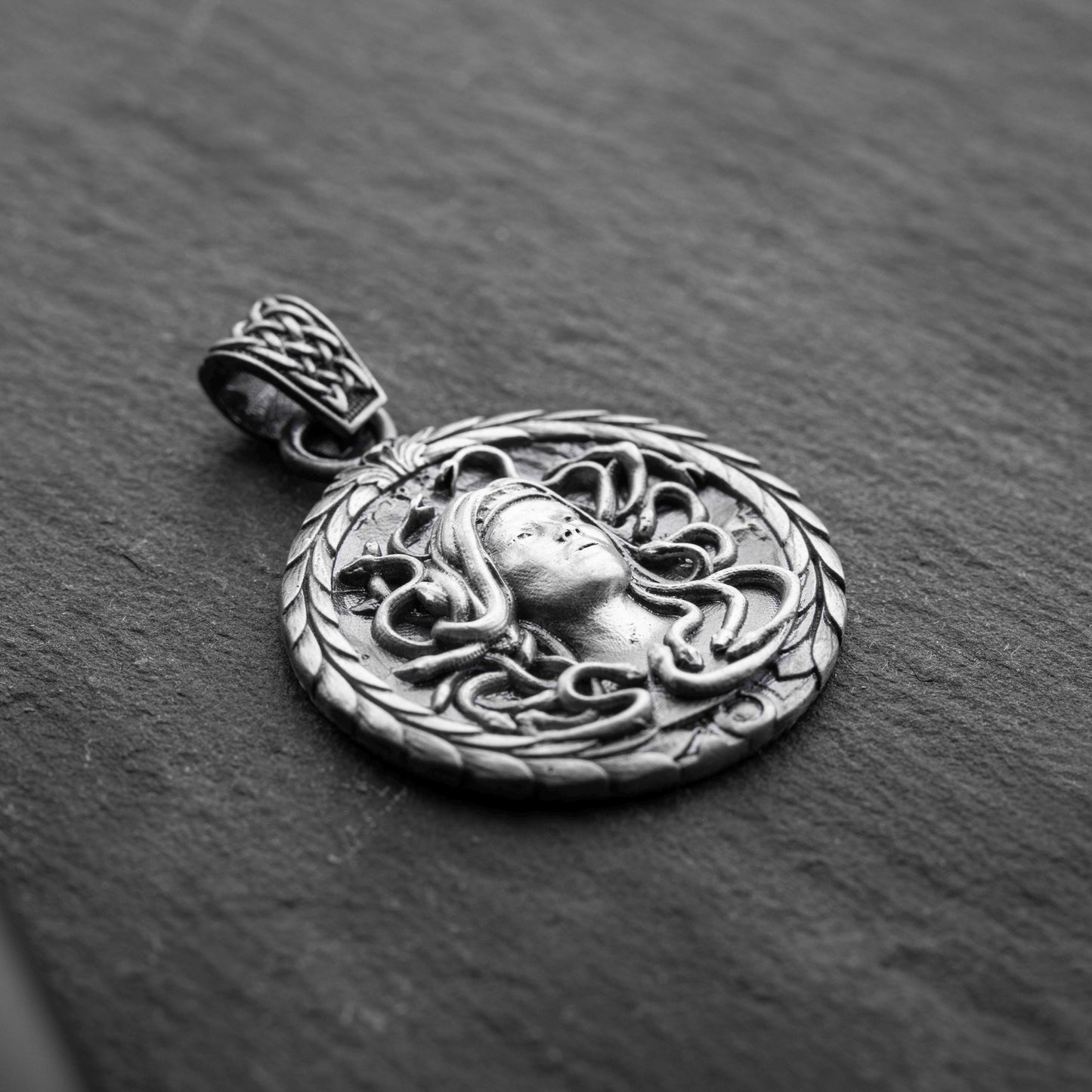 Sterling Silver Medusa Pendant