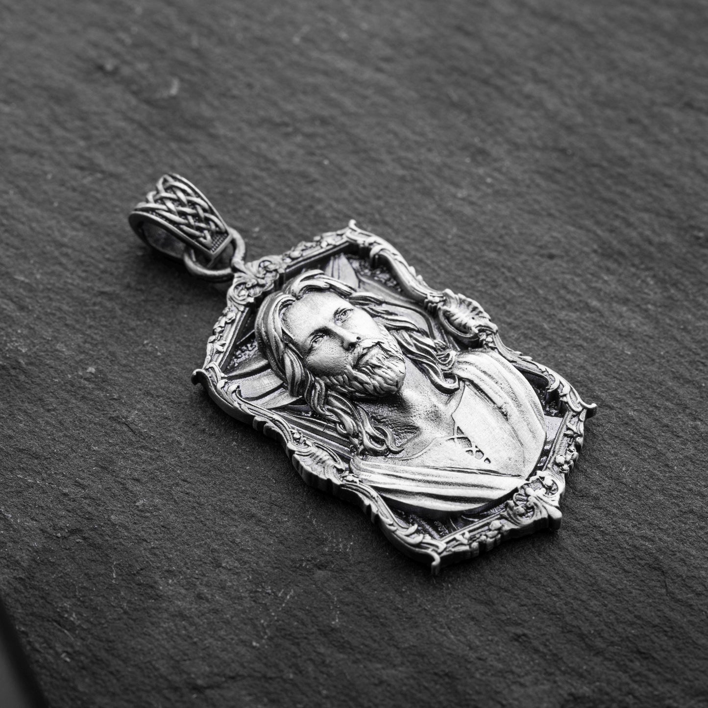 925 Sterling Silver Jesus Christ Pendant: Christian Religious Accessory