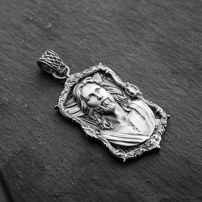 925 Sterling Silver Jesus Christ Pendant: Christian Religious Accessory
