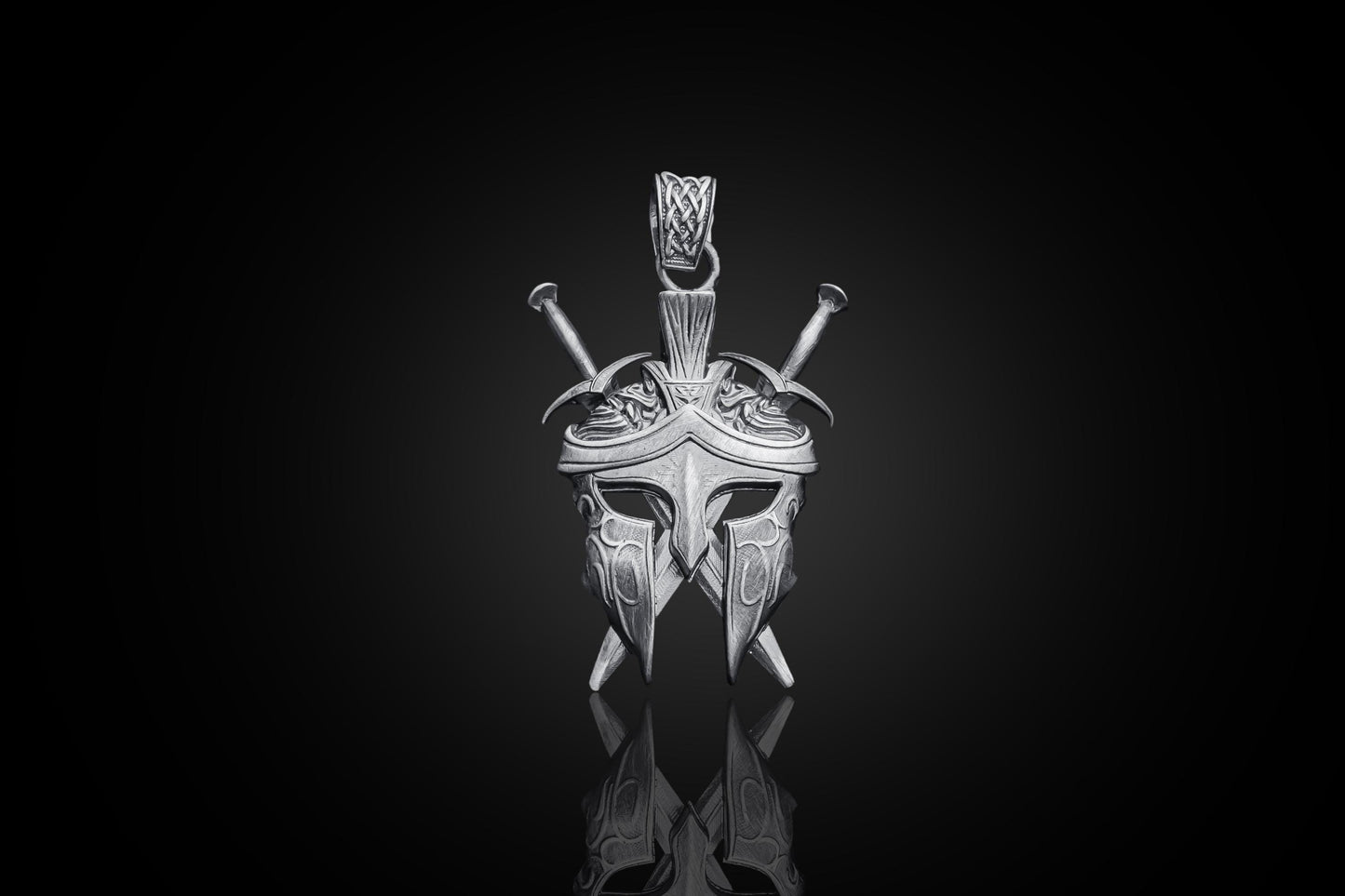 Sterling Silver Spartan Helmet Necklace