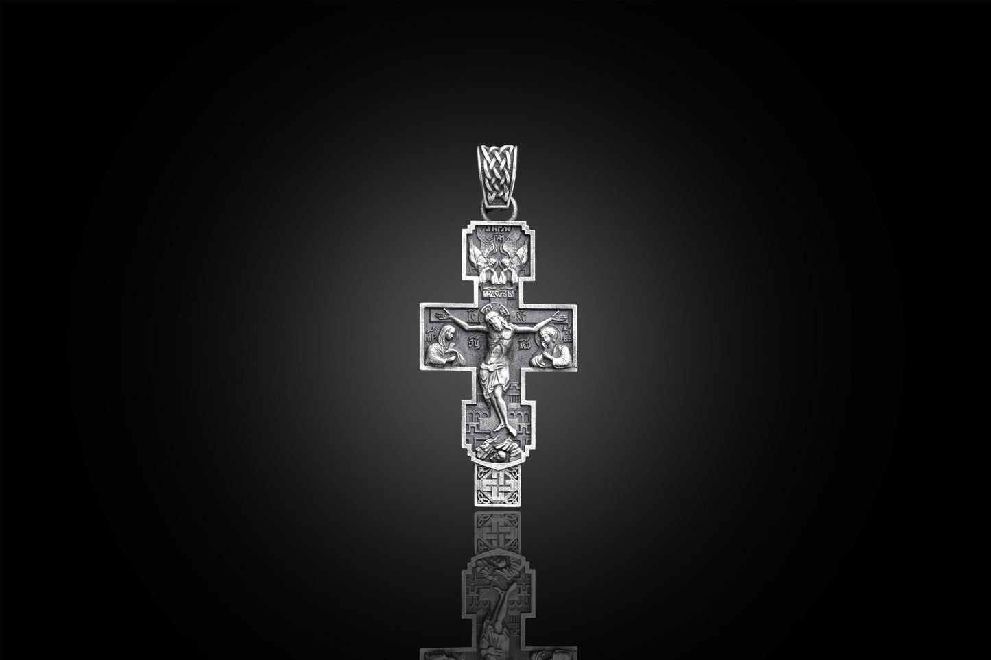 925 Sterling Silver Orthodox Crucifix Pendant