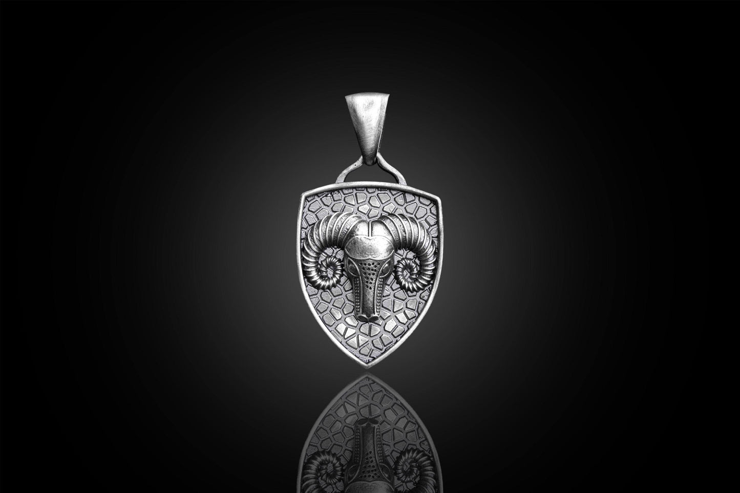 Sterling Silver Aries Ram Pendant