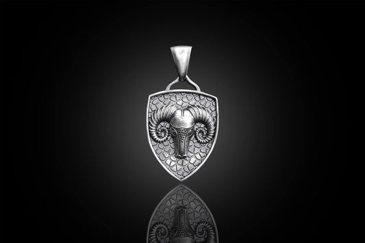 Sterling Silver Aries Ram Pendant