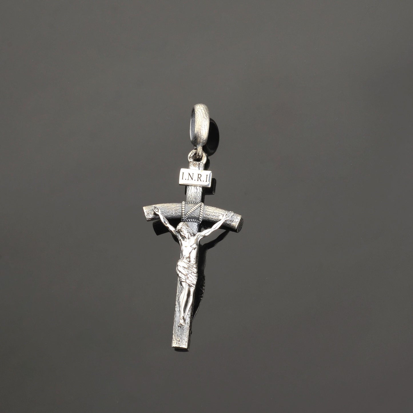 Sterling Silver Jesus Cross Necklace: Handmade Christian Crucifix Pendant