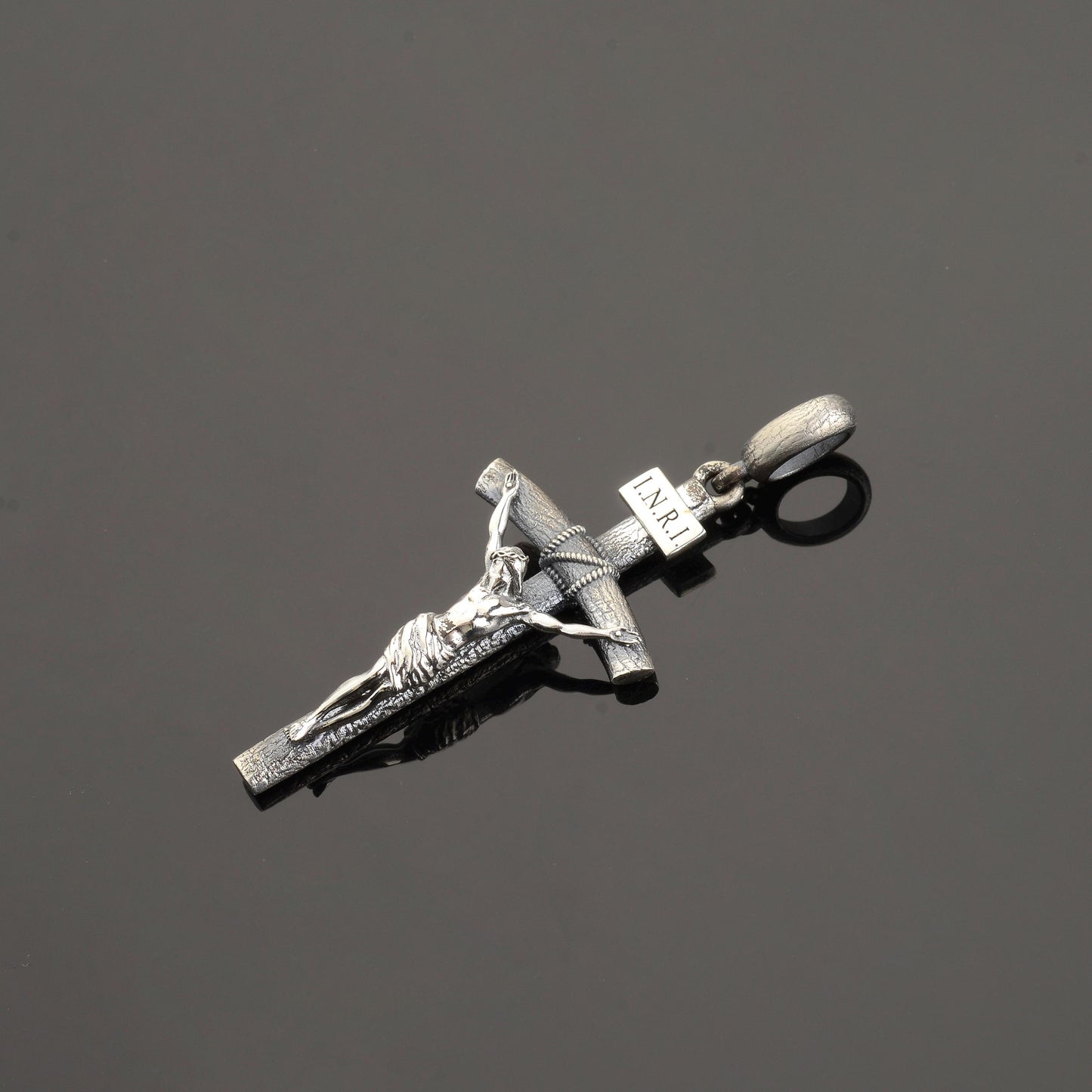 Sterling Silver Jesus Cross Necklace: Handmade Christian Crucifix Pendant