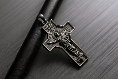 The Resurrection of Jesus in Cross Pendant