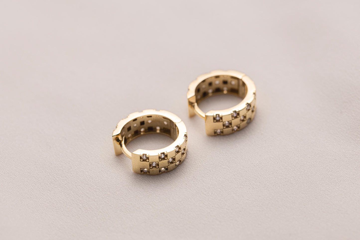 Diamond Hoop Earrings, Tiny Hoop Earrings, Diamond Hoop Earring, Diamond Huggie Hoops, Gold Hoops, 14K Gold Diamond Hoop Earrings 925 silver