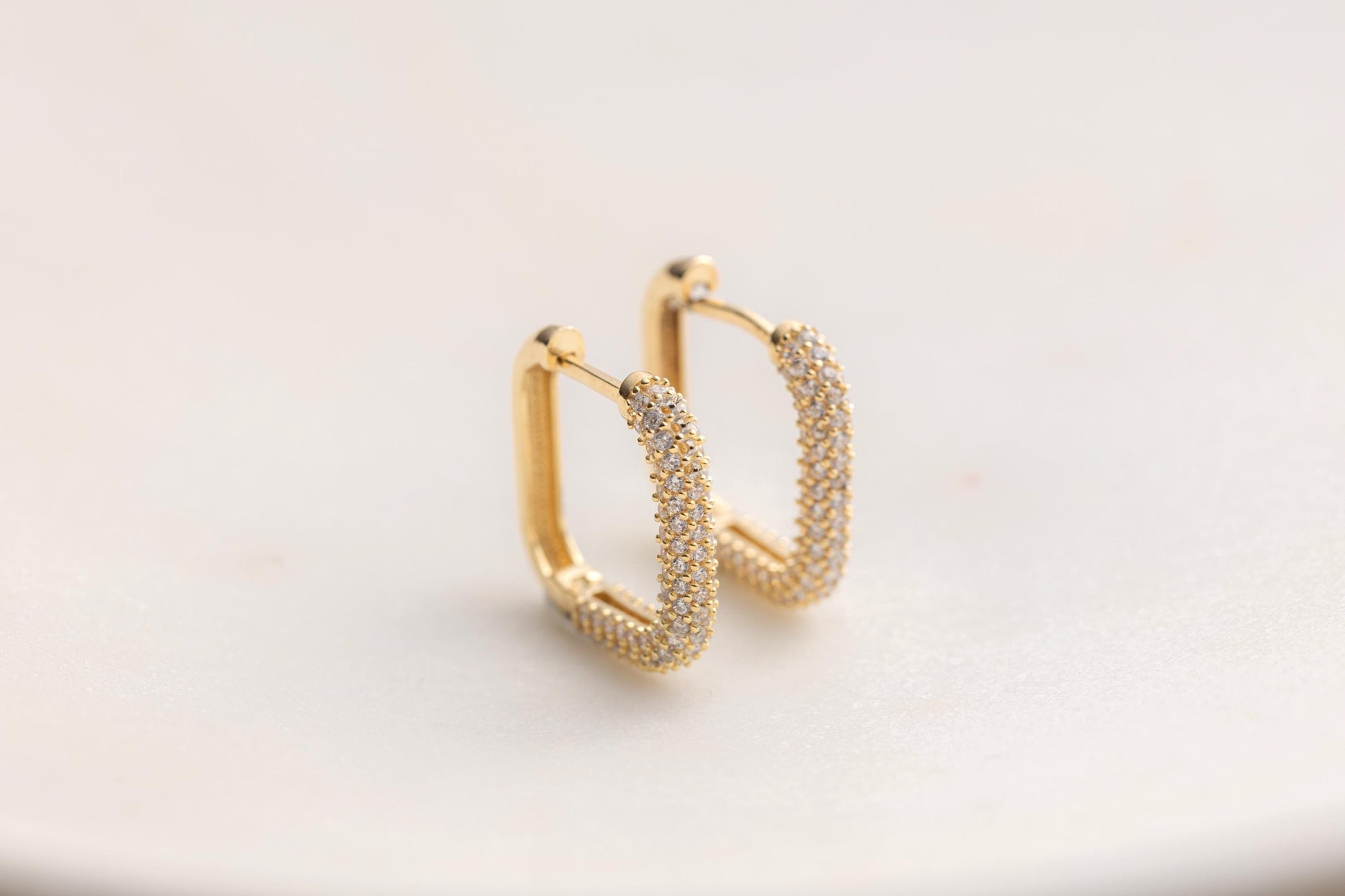14k Solid Gold Square Diamond Earring, Geometric Earring, Colorless Moissanite Earrings, Silver Minimalist Earrings, Bridesmaid Earring Gift