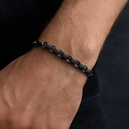 Sterling Silver Chain Bracelet, Link Bracelet, Silver Plated Handmade Bracelet, Vintage Silver Bracelet, Men Bracelet, Birthday Gift for Him