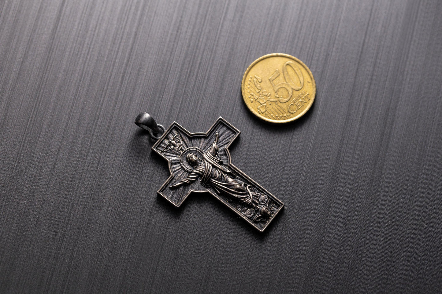 The Resurrection of Jesus in Cross Pendant