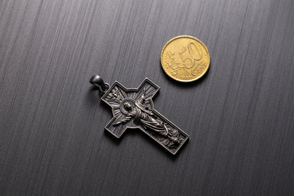 The Resurrection of Jesus in Cross Pendant