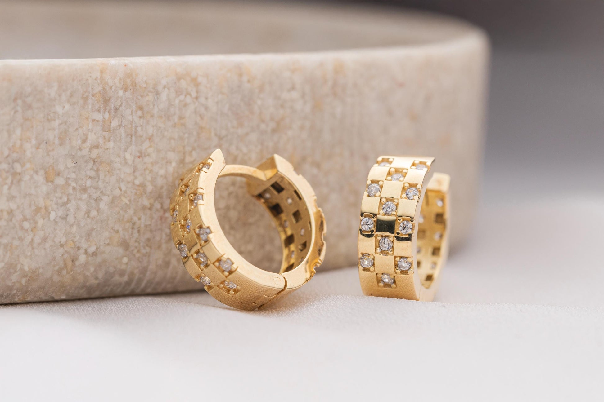 Diamond Hoop Earrings, Tiny Hoop Earrings, Diamond Hoop Earring, Diamond Huggie Hoops, Gold Hoops, 14K Gold Diamond Hoop Earrings 925 silver