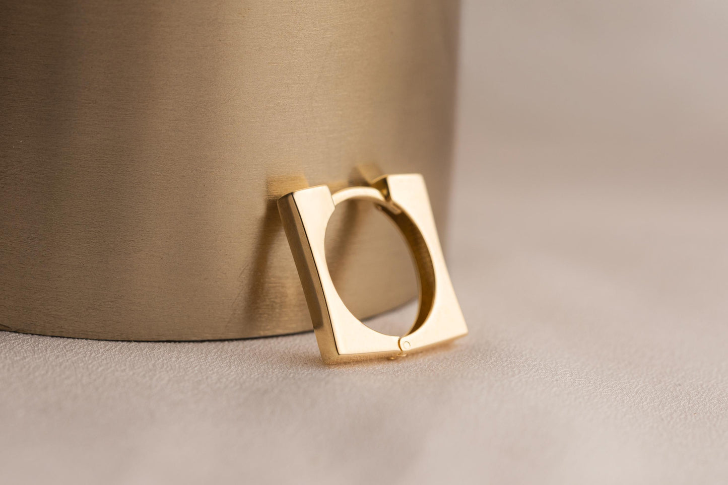 14k Solid Gold Square Earring, Geometric Earring, Colorless Moissanite Earrings, Silver Minimalist Earrings, Bridesmaid Earring Gift, Square