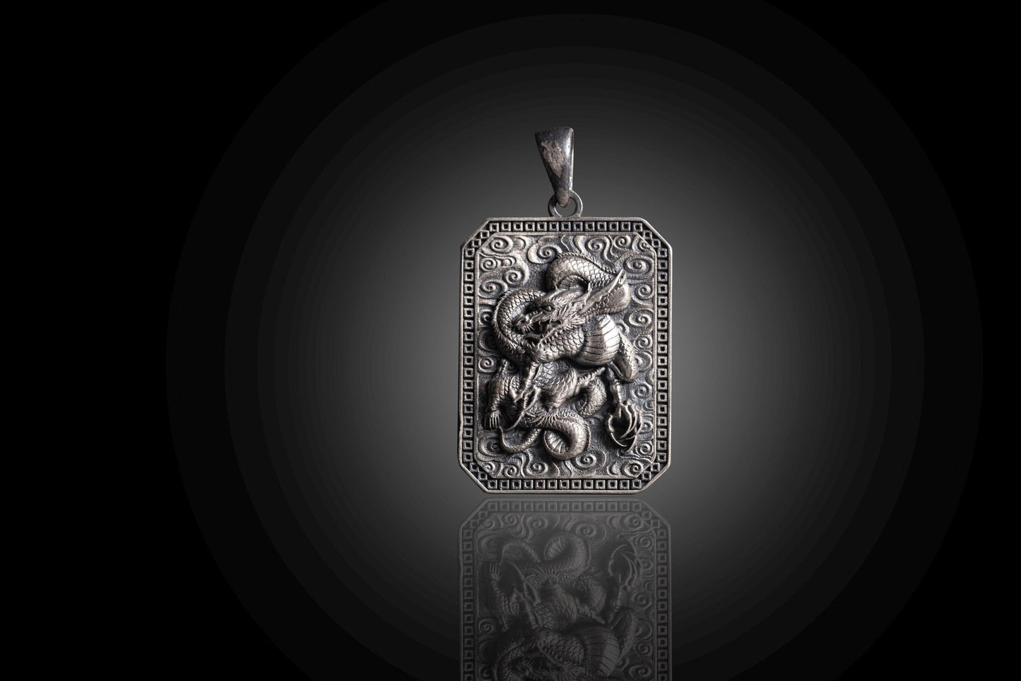 Sterling Silver Azure Dragon Pendant