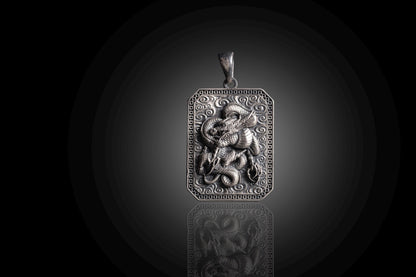 Sterling Silver Azure Dragon Pendant