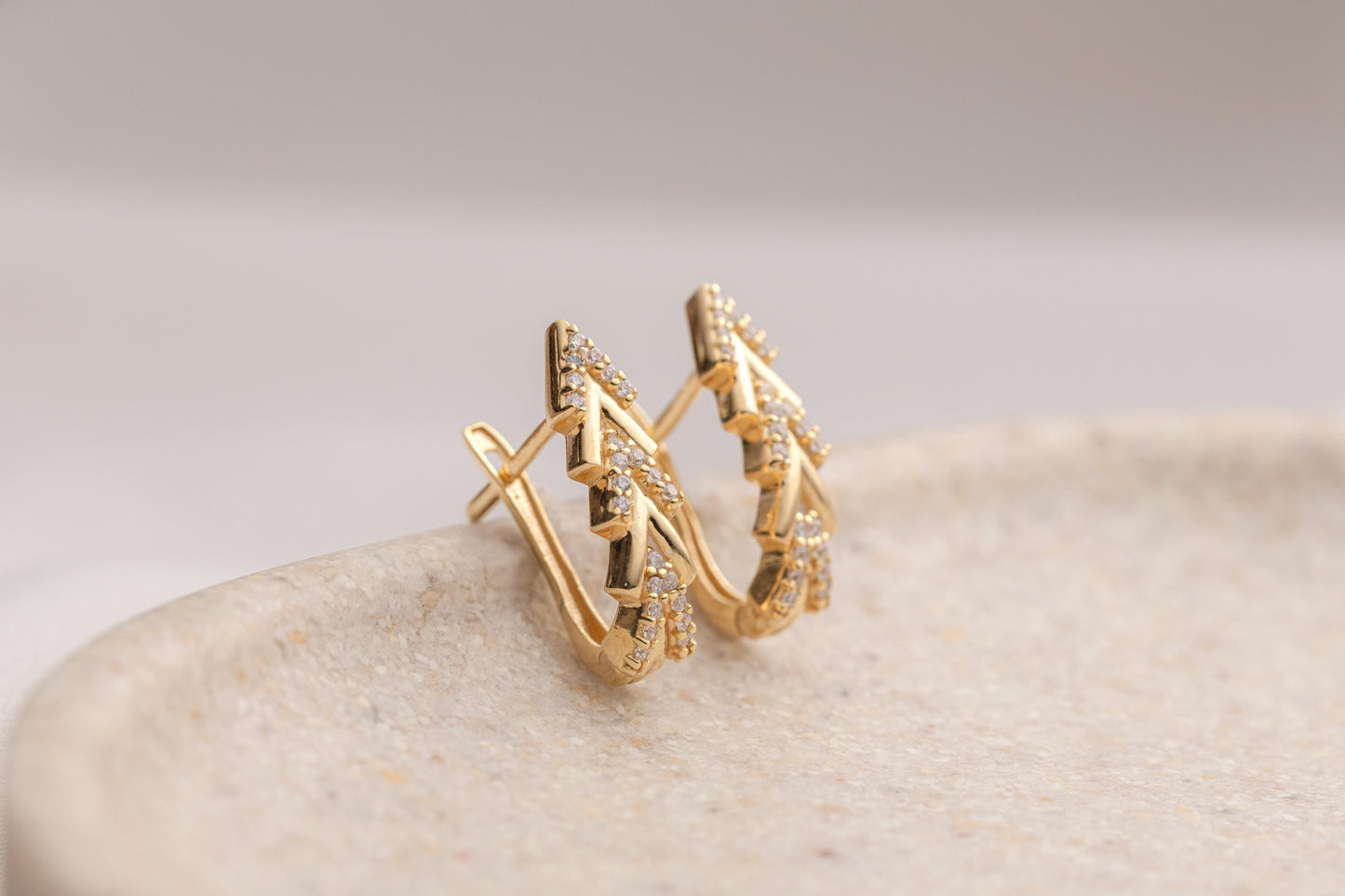 Gold Arrow Hoop Earrings, Chevron Huggie Hoops, CZ Pave Arrow Earrings, Dainty Gold Huggies, Geometric Gold Hoop Earrings, Minimalist Arrow