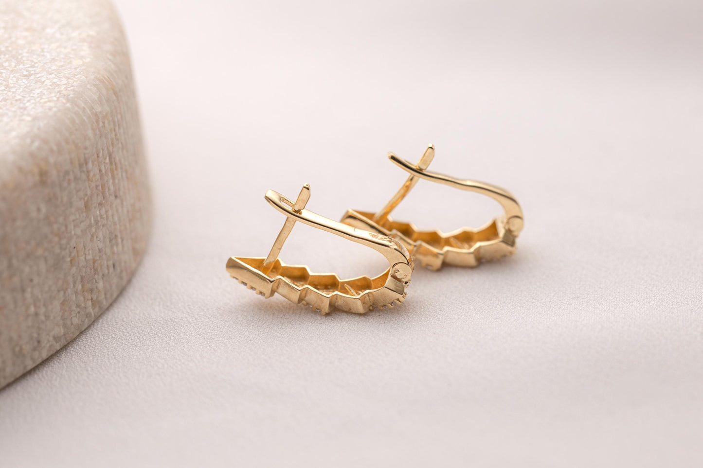 Gold Arrow Hoop Earrings, Chevron Huggie Hoops, CZ Pave Arrow Earrings, Dainty Gold Huggies, Geometric Gold Hoop Earrings, Minimalist Arrow