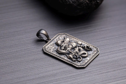 Sterling Silver Azure Dragon Pendant