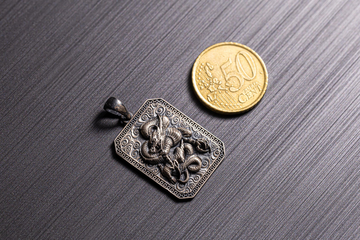 Sterling Silver Azure Dragon Pendant