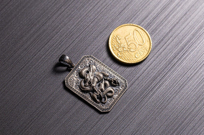 Sterling Silver Azure Dragon Pendant