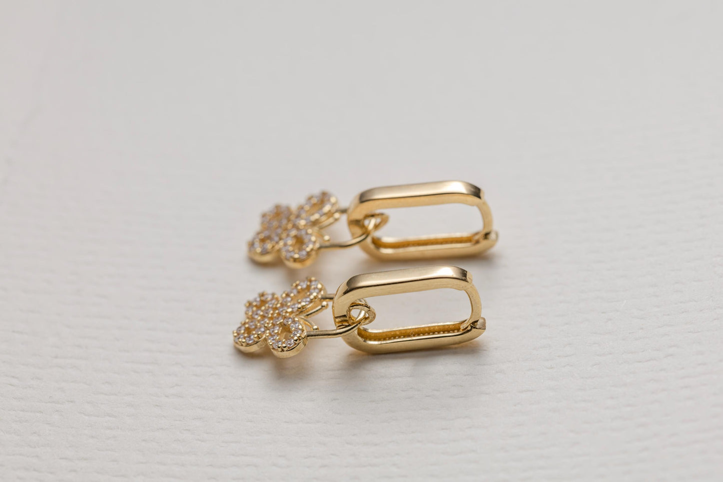 Gold Butterfly Charm Huggie Hoop Earrings, Dainty CZ Butterfly Earrings, Minimal Gold Hoop Earrings, Sparkly Butterfly Jewelry Gift