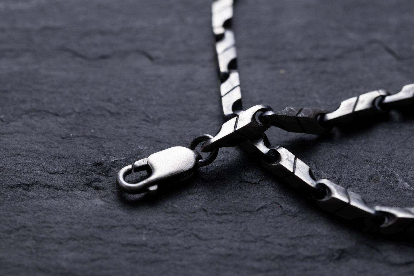 Sterling Silver Chain Link Bracelet, Vintage Bracelet, Minimal Handmade Bracelet, Mens Bracelet, Valentines Gift for Him