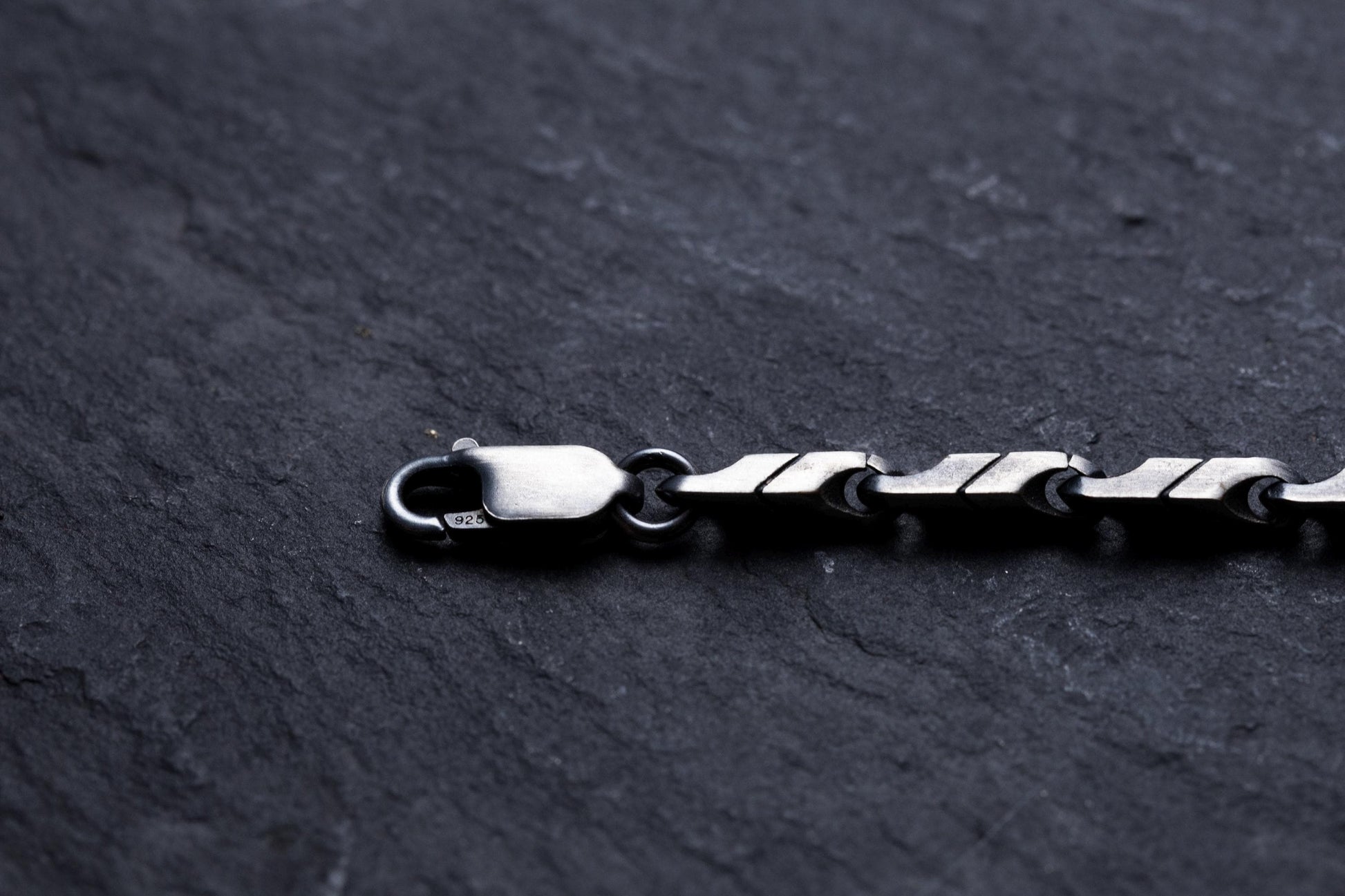 Sterling Silver Chain Link Bracelet, Vintage Bracelet, Minimal Handmade Bracelet, Mens Bracelet, Valentines Gift for Him