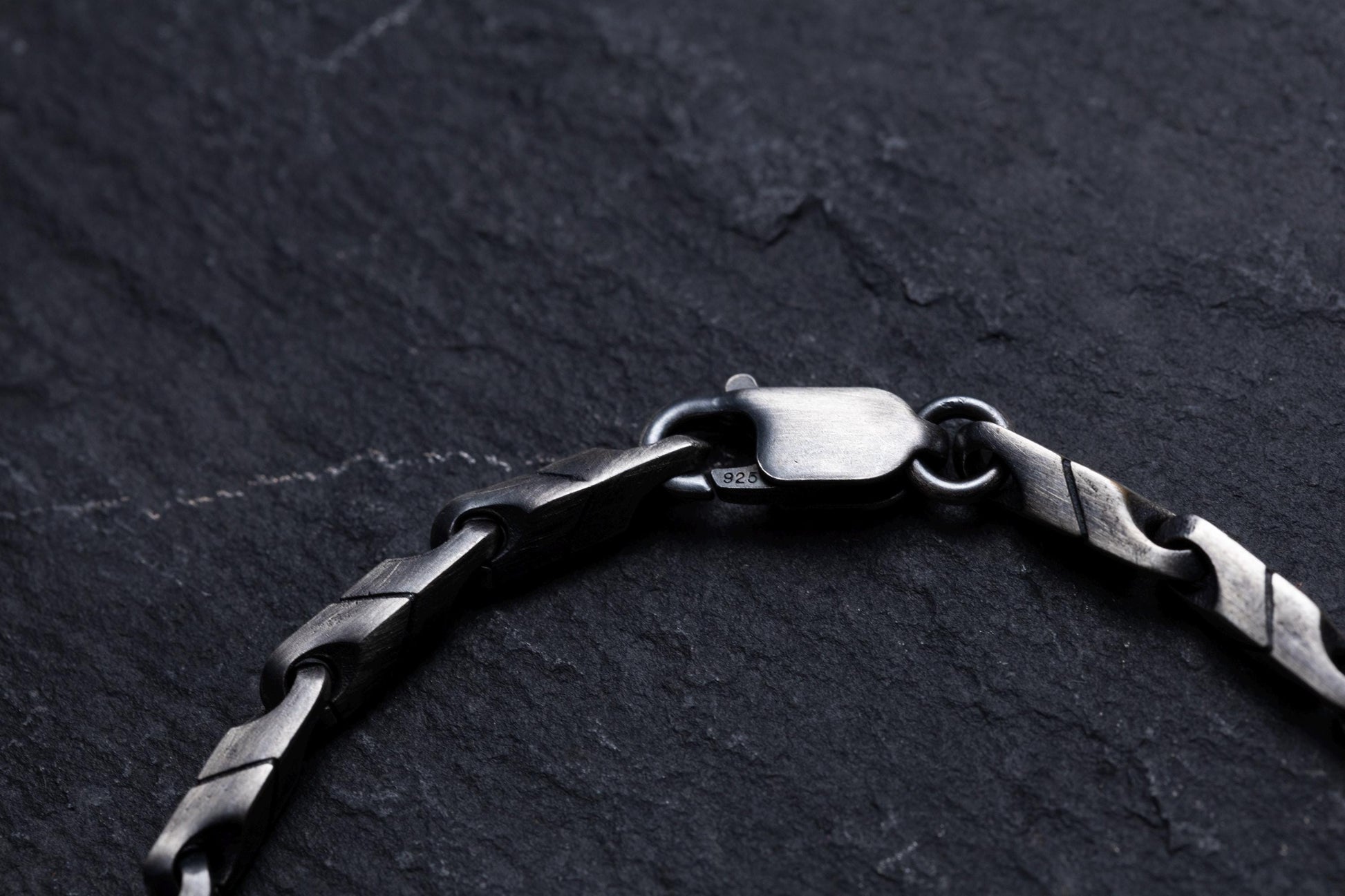 Sterling Silver Chain Link Bracelet, Vintage Bracelet, Minimal Handmade Bracelet, Mens Bracelet, Valentines Gift for Him