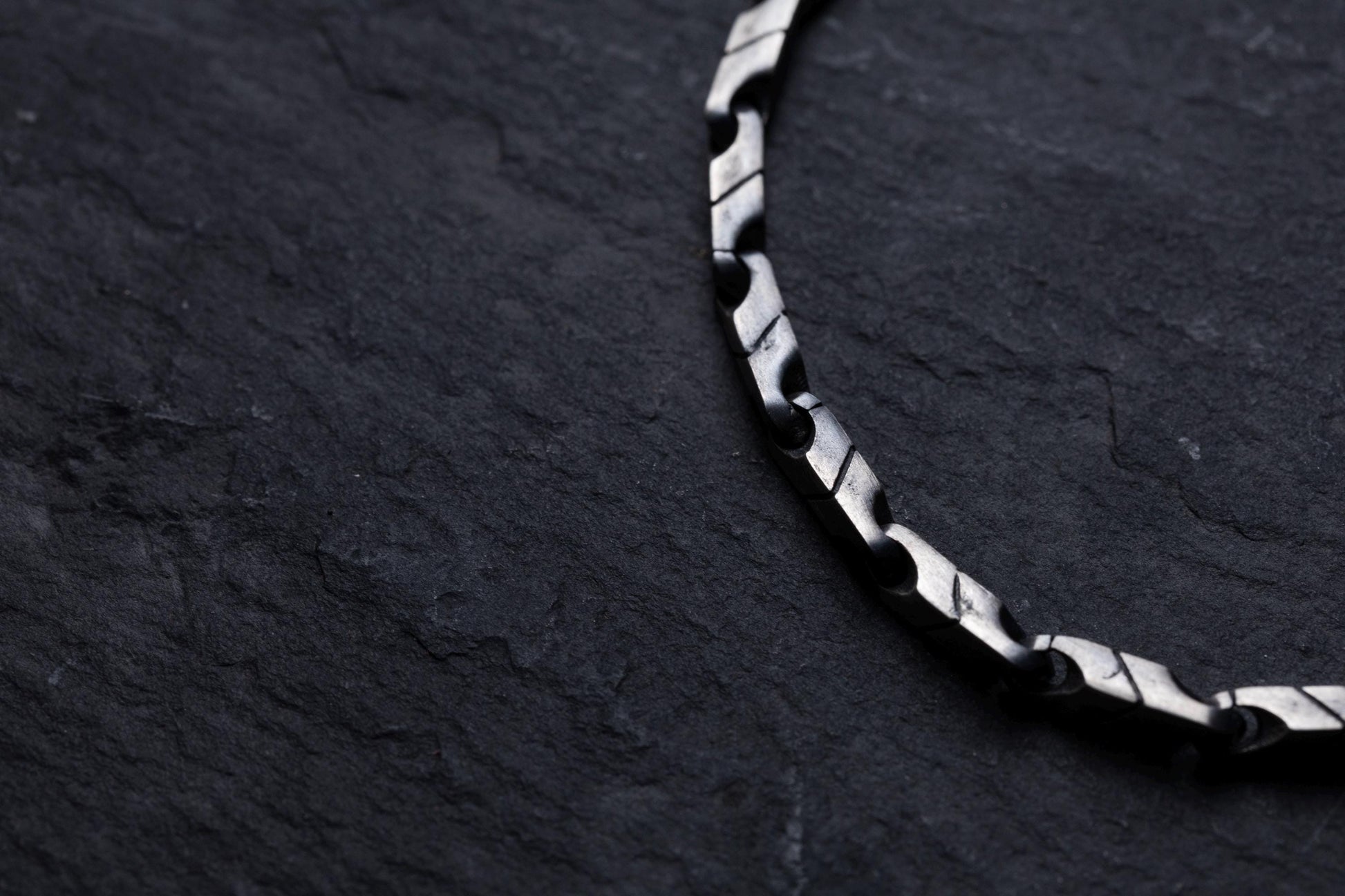 Sterling Silver Chain Link Bracelet, Vintage Bracelet, Minimal Handmade Bracelet, Mens Bracelet, Valentines Gift for Him