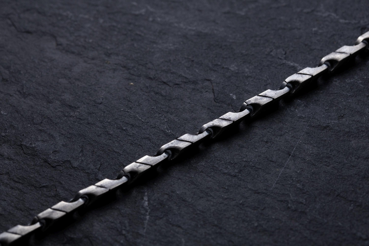 Sterling Silver Chain Link Bracelet, Vintage Bracelet, Minimal Handmade Bracelet, Mens Bracelet, Valentines Gift for Him