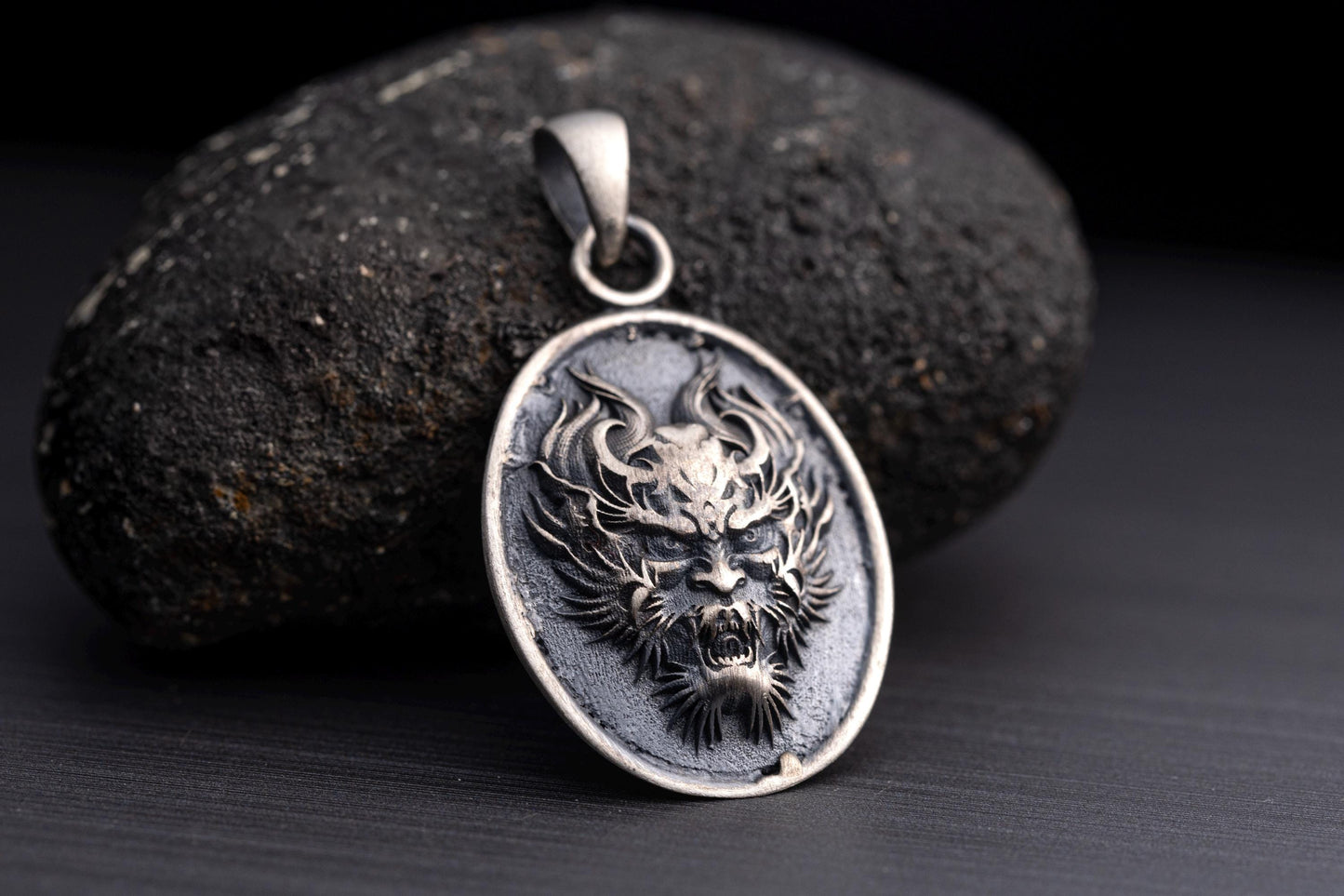 Hannya Oni Mask Pendant