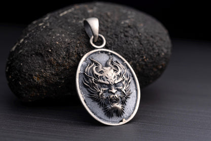 Hannya Oni Mask Pendant