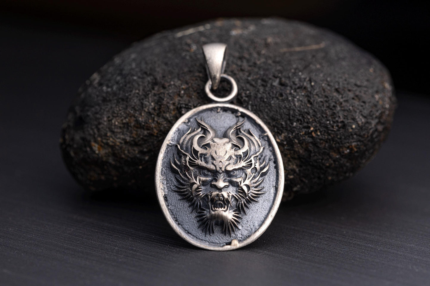 Hannya Oni Mask Pendant