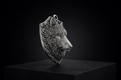Sterling Silver Wolf Pendant