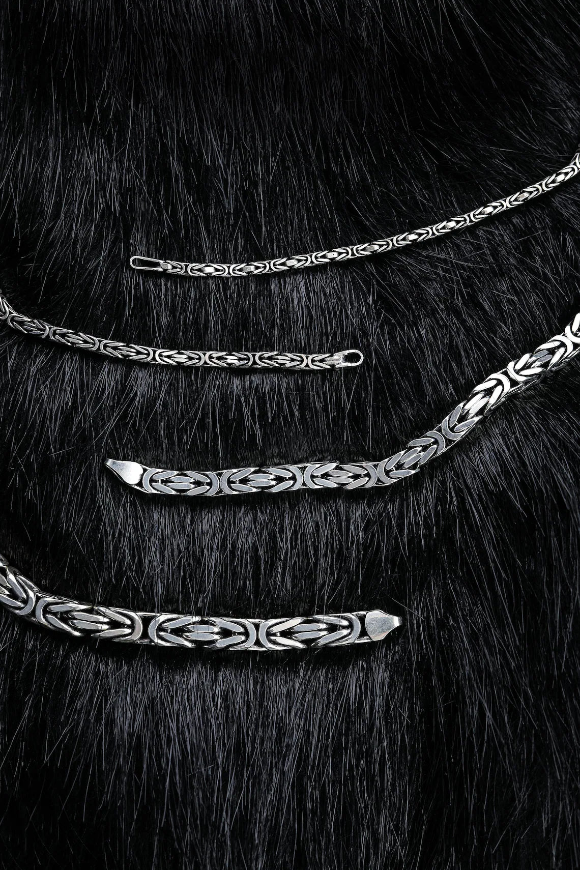 925 Sterling Silver King Chain Bracelet, Real Silver Byzantine Bracelet, Handmade Square Chain, Minimalist Jewelry for Men, Gift for Dad